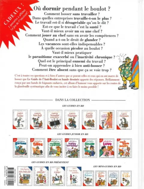 Verso de l'album Le Guide Tome 15 Le guide de l'anti-boulot