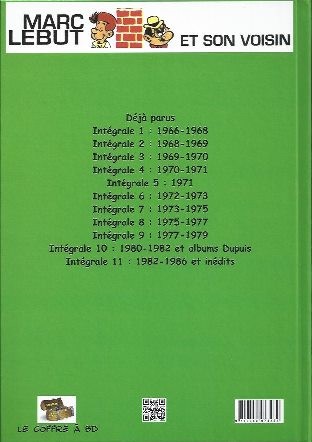 Verso de l'album Marc Lebut et son voisin Intégrale Intégrale 10: 1980-1983