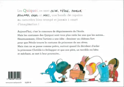 Verso de l'album Les quiquoi Les Quiquoi et le concours de déguisements qui risque de tourner à la catastrophe