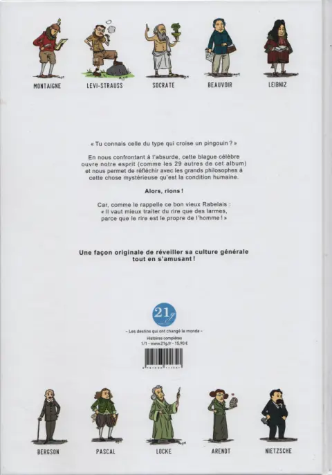 Verso de l'album La philo par les blagues Je pense donc je ris...