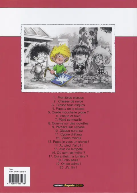 Verso de l'album Cédric Tome 19 On se calme !