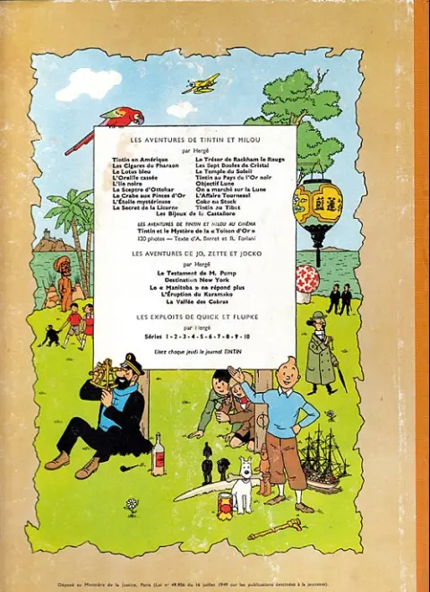 Verso de l'album Tintin Tome 14 Le temple du soleil