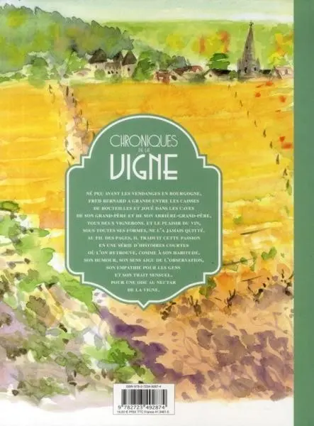 Verso de l'album Chroniques de la vigne Conversations avec mon grand-père