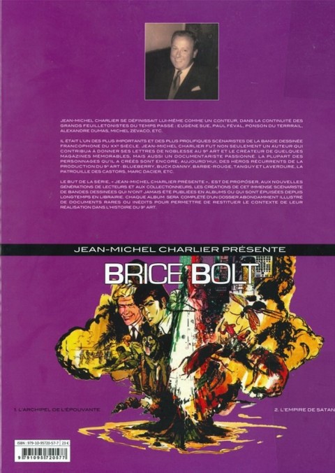 Verso de l'album Brice Bolt Tome 2 L'empire de Satan