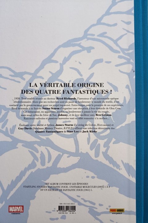 Verso de l'album Fantastic Four - Molécules Instables