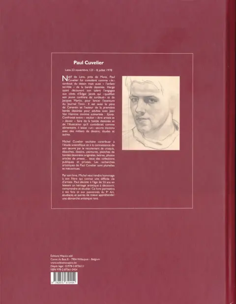 Verso de l'album Paul Cuvelier - anima in articulatio
