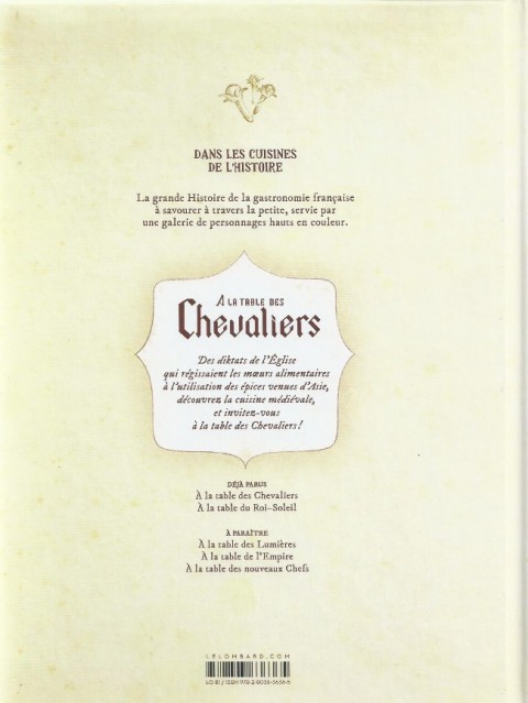 Verso de l'album Dans les cuisines de l'Histoire Tome 1 À la table des Chevaliers