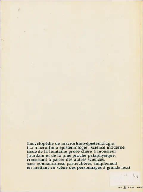 Verso de l'album Encyclopédie de Masse Tome 2 I-Z