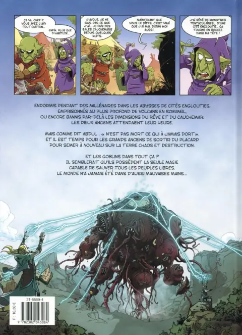 Verso de l'album Goblin's Tome 8 Cthulhu, ça tangue