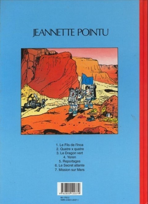 Verso de l'album Jeannette Pointu Tome 7 Mission sur Mars
