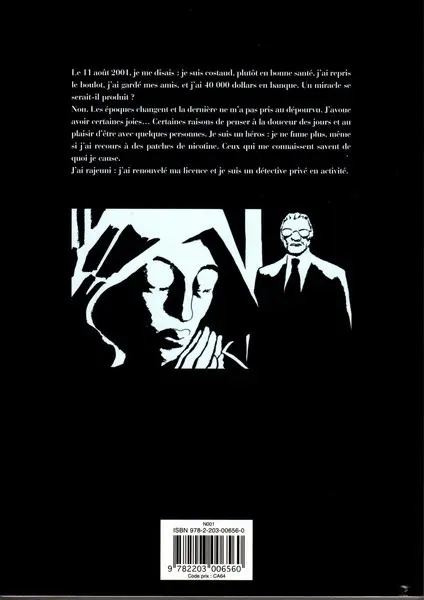 Verso de l'album Alack Sinner 2 L'âge des désenchantements