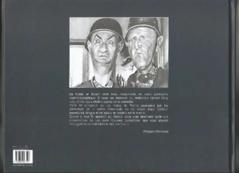 Verso de l'album De Funès et Bourvil Deux corniauds en vadrouille !