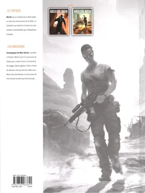 Verso de l'album Nom de code : Martin Tome 2 Hoggar
