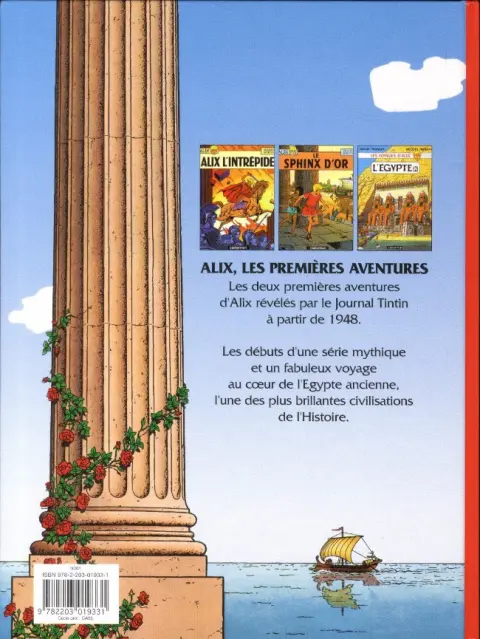 Verso de l'album Alix Les premières aventures