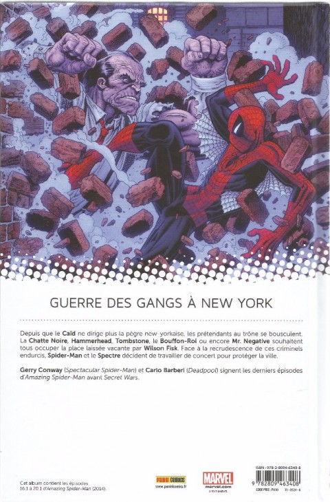 Verso de l'album The Amazing Spider-Man Tome 5 Descente aux Enfers