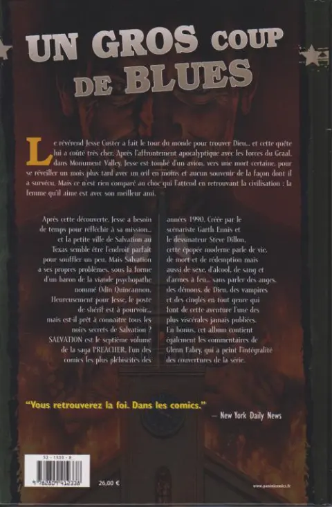 Verso de l'album Preacher Tome 7 Salvation