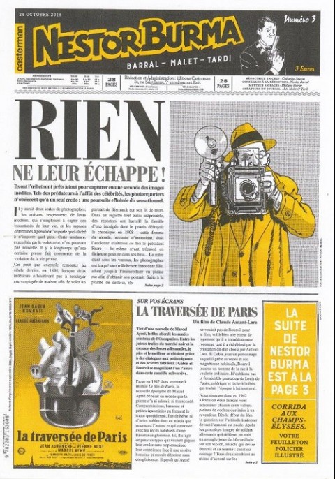 Couverture de l'album Nestor Burma Tome 12 Corrida aux Champs Elysées - Numéro 3