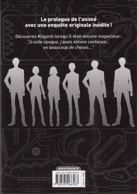 Verso de l'album Psycho-Pass - Inspecteur Shinya Kôgami 2