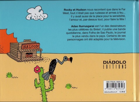 Verso de l'album Rocky et Hudson : les cowboys gays Les cowboys gays