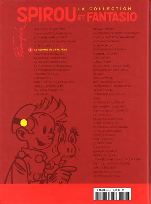 Verso de l'album Spirou et Fantasio La collection Tome 6 Le repaire de la murène
