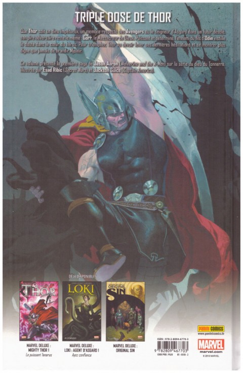Verso de l'album Thor : Dieu du Tonnerre Le Massacreur de Dieux