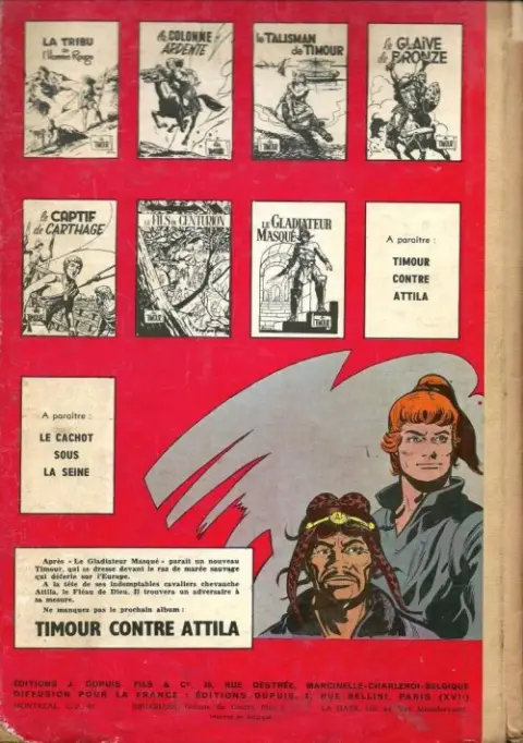 Verso de l'album Les Timour Tome 7 Le gladiateur masqué