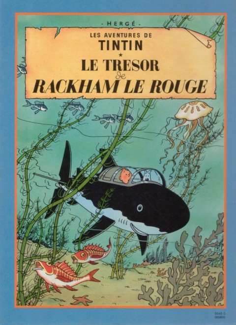 Verso de l'album Tintin Tomes 11 et 12 Le secret de la Licorne / Le trésor de Rackham le Rouge