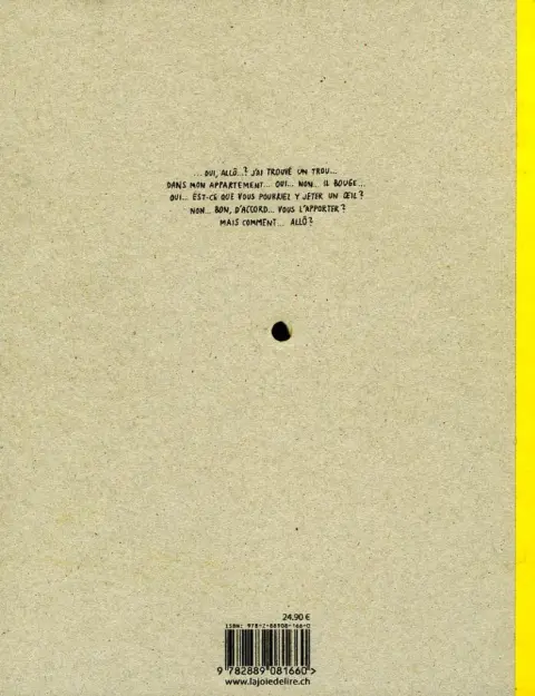 Verso de l'album Le trou