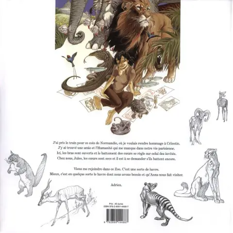 Verso de l'album Zoo La visite