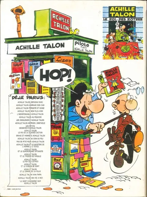 Verso de l'album Achille Talon Tome 1 Les idées d'Achille Talon cerveau-choc !