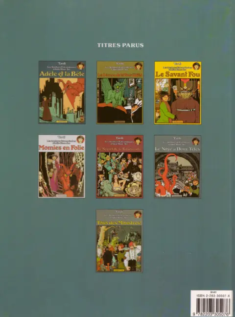 Verso de l'album Les Aventures Extraordinaires d'Adèle Blanc-Sec Tome 6 Le Noyé à Deux Têtes
