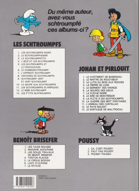 Verso de l'album Benoît Brisefer Tome 5 Le cirque Bodoni