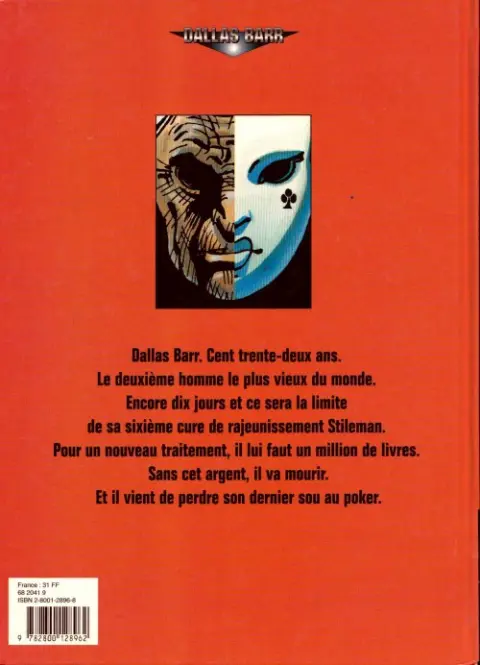 Verso de l'album Dallas Barr Tome 1 Immortalité à vendre