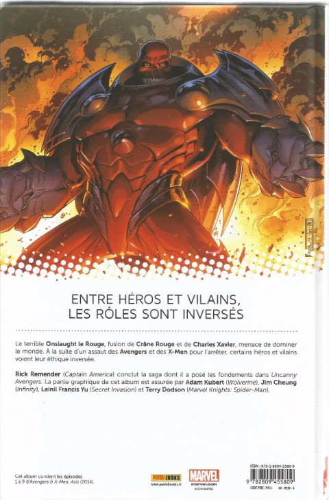 Verso de l'album Avengers - X-Men : Axis Inversion