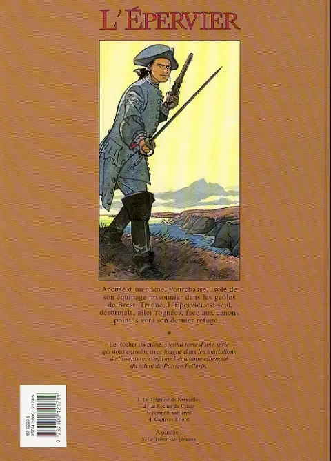 Verso de l'album L'Épervier Tome 2 Le Rocher du crâne