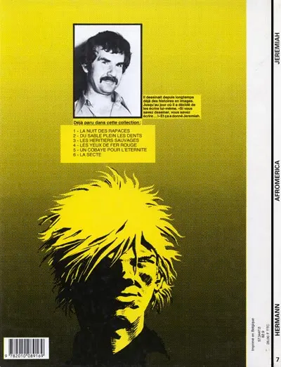 Verso de l'album Jeremiah Tome 7 Afromérica