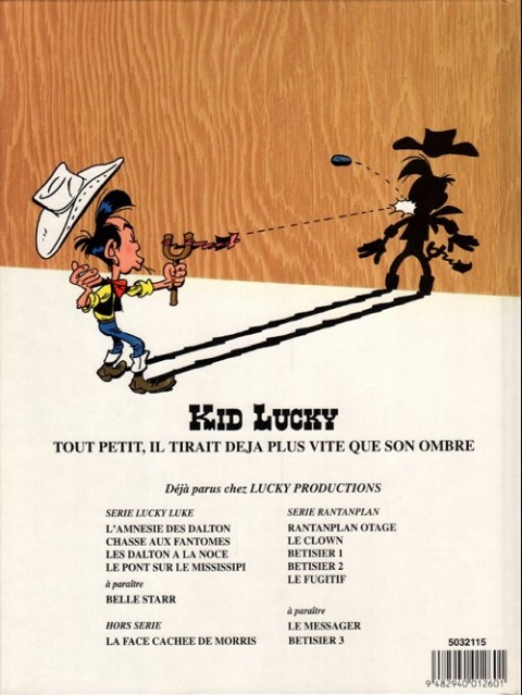 Verso de l'album Kid Lucky