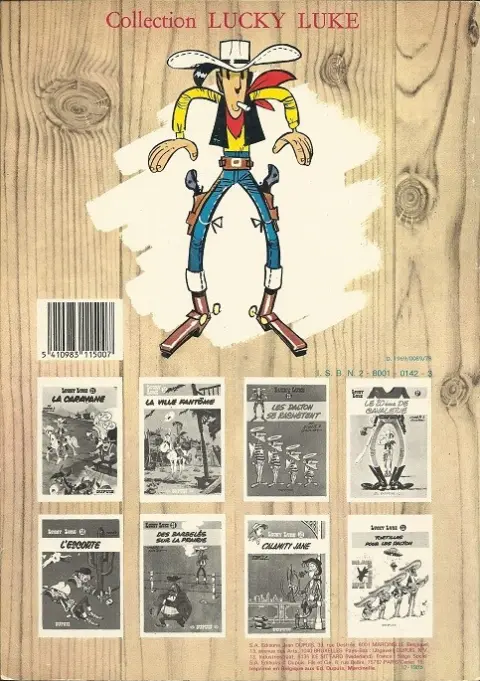 Verso de l'album Lucky Luke Tome 3 Arizona