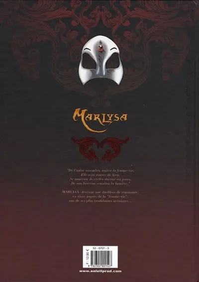 Verso de l'album Marlysa Tome 6 La Femme-Vie