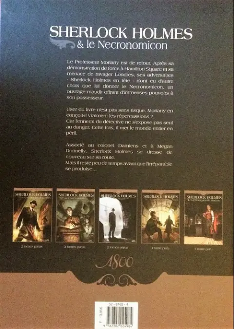 Verso de l'album Sherlock Holmes & le Necronomicon Tome 2 La Nuit sur le Monde