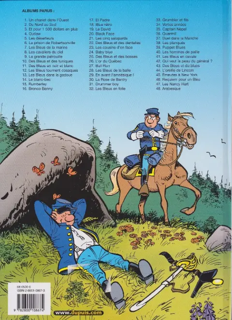 Verso de l'album Les Tuniques Bleues Tome 10 Des bleus et des tuniques