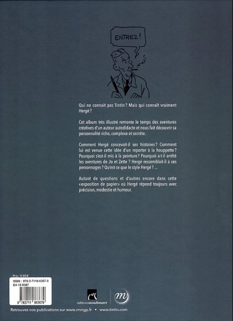 Verso de l'album Hergé - l'exposition de papier (Grand palais)