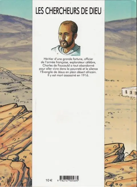 Verso de l'album Les Chercheurs de Dieu Tome 13 Charles de Foucauld