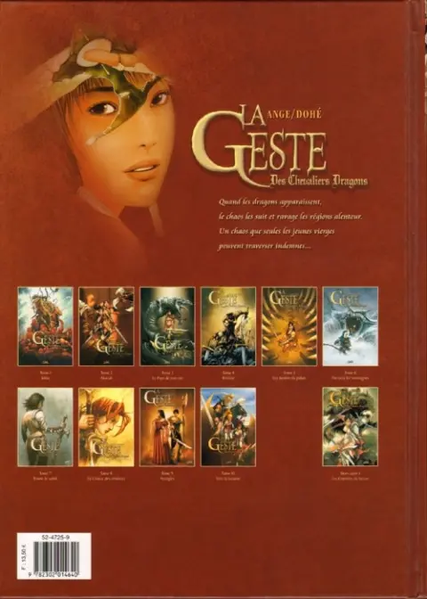 Verso de l'album La Geste des Chevaliers Dragons Les contrées du levant
