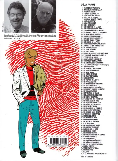 Verso de l'album Ric Hochet Tome 78 À la Poursuite du Griffon d'or