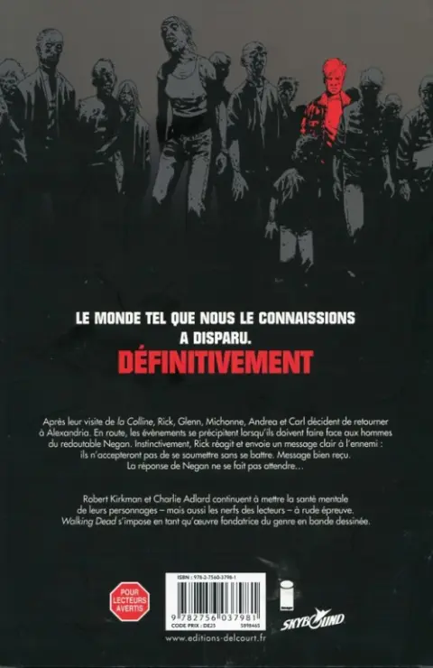 Verso de l'album Walking Dead Tome 17 Terrifiant