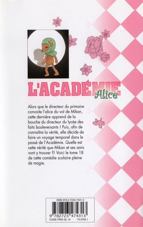 Verso de l'album L'Académie Alice 18