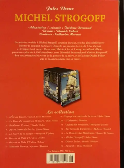 Verso de l'album Les Indispensables de la Littérature en BD Tome 14 Michel Strogoff