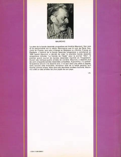 Verso de l'album Capes et poignards