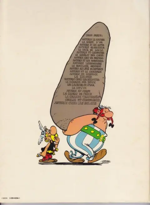 Verso de l'album Astérix Tome 14 Astérix en Hispanie